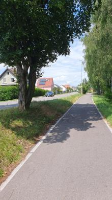 Bodenwelle Radweg