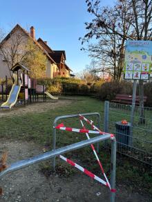 Spielplatz gesperrt