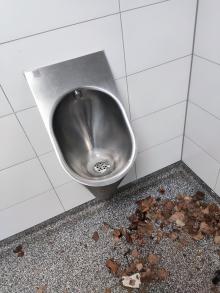 Toilette Mettnau bei Undine sehr versifft, gestern und heute 